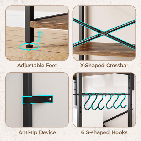 Durable steel frame and thick particleboard in the SUPERJARE rack