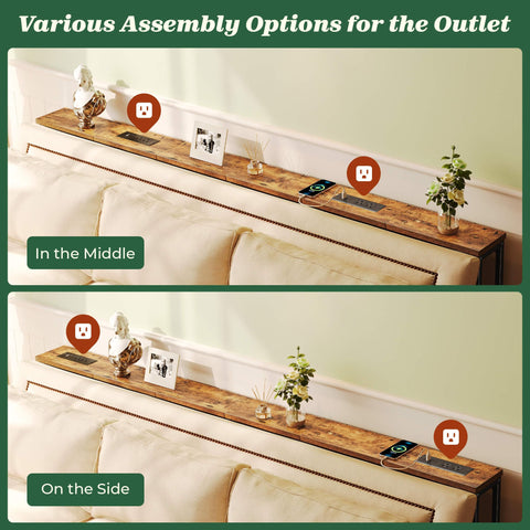 SUPERJARE slim console table offers extra storage.