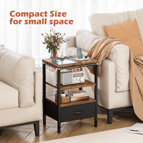 SUPERJARE nightstand-adjustable-feet ensures stability on uneven floors