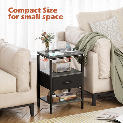 Timeless charcoal gray finish blends with most decors.