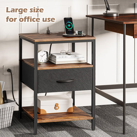 Overview of the nightstand desktop dimensions for space planning