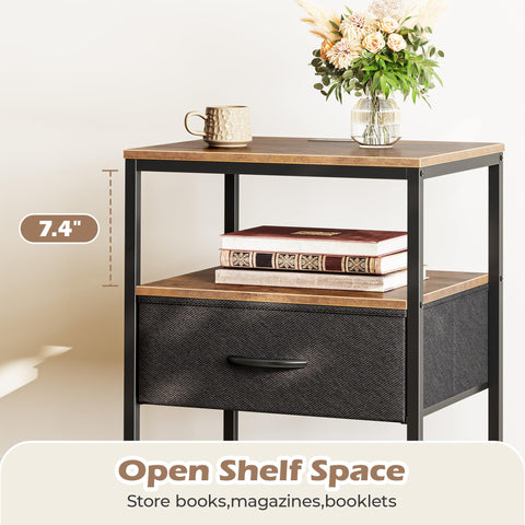 Durable materials used in SUPERJARE nightstand construction