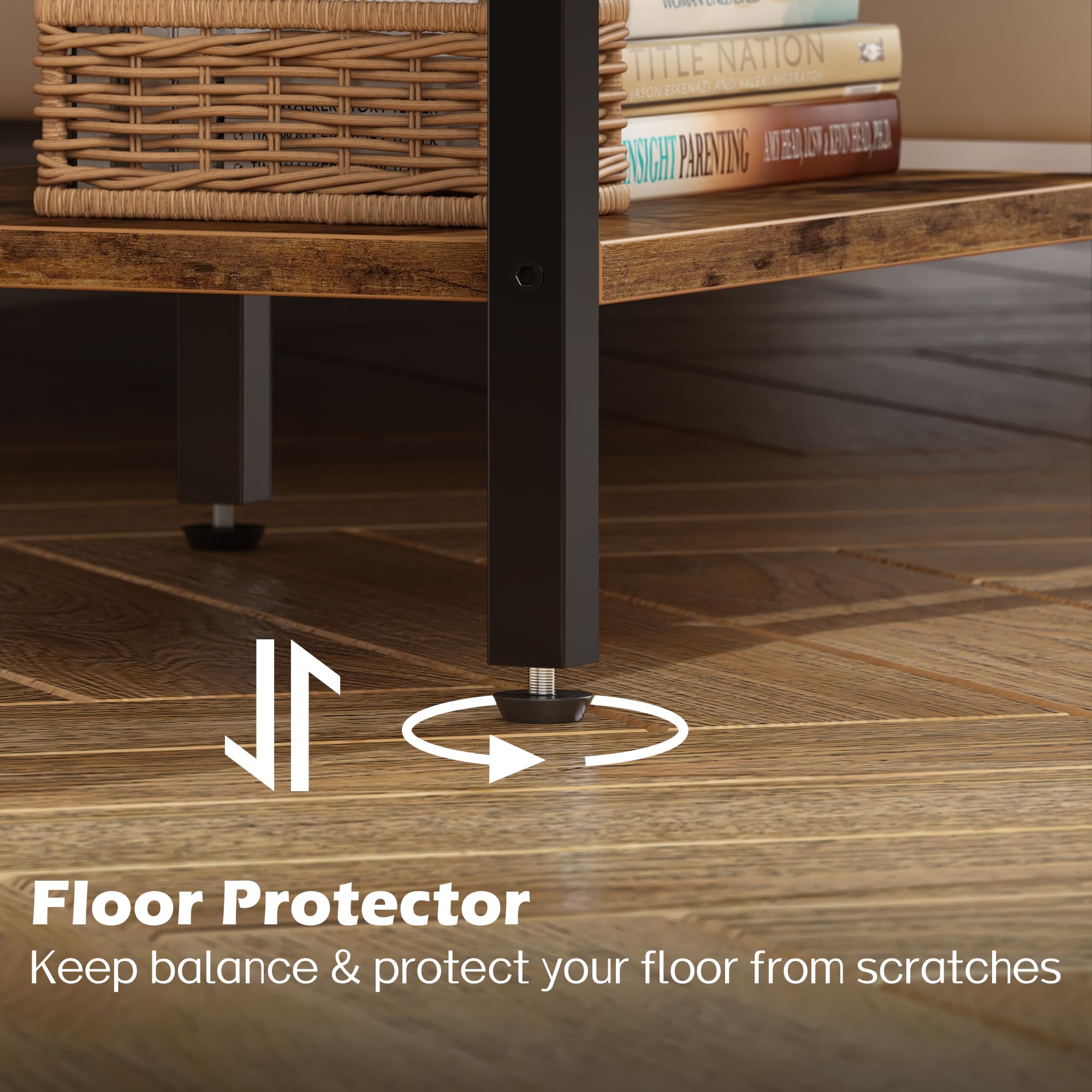 SUPERJARE nightstand-durable-p2-particle-board offers reliable load-bearing