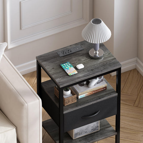 Versatile end table for bedroom, living room, or dorm.