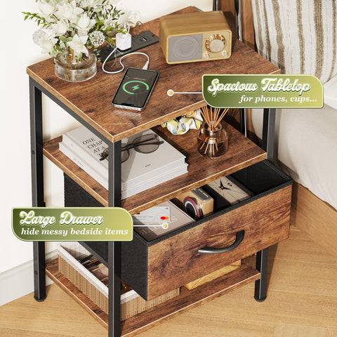 SUPERJARE vintage wood grain finish adds timeless style.