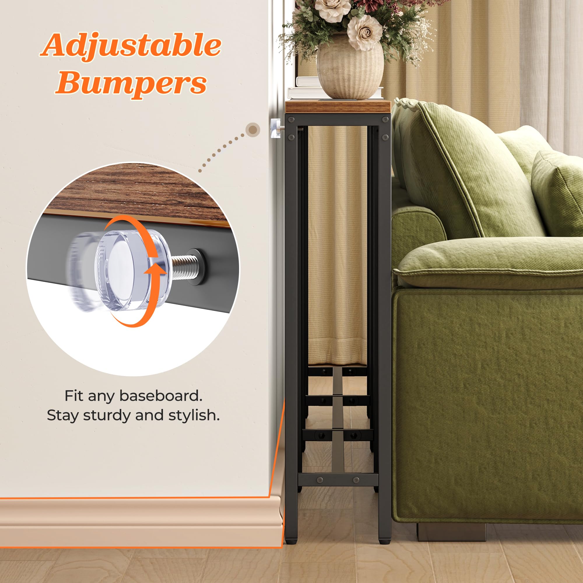 Rustic brown finish from SUPERJARE complements modern and traditional décor.