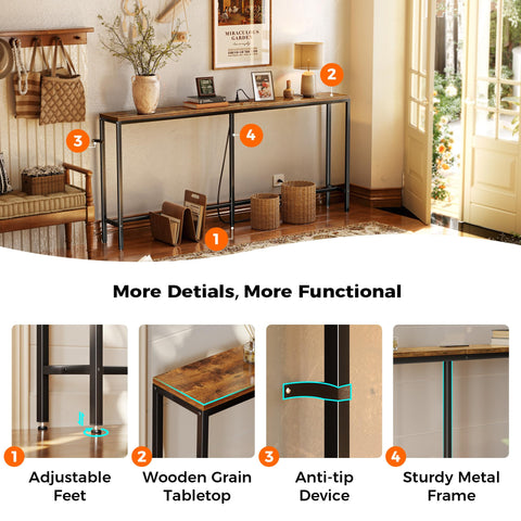 Rustic brown finish adds warm style to living rooms and hallways
