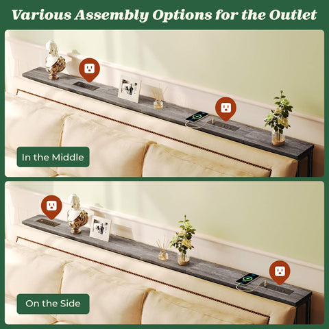 SUPERJARE storage-behind-sofa keeps remotes and glasses within easy reach.