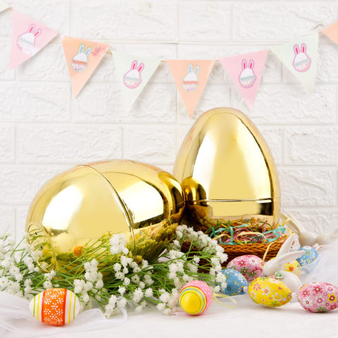 Supernal gold Easter eggs decoration for table centerpieces and seasonal ambiance.