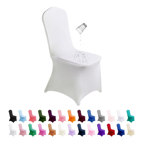 SuperO waterproof spandex chair cover closeup shows stretch resilience for a snug fit.