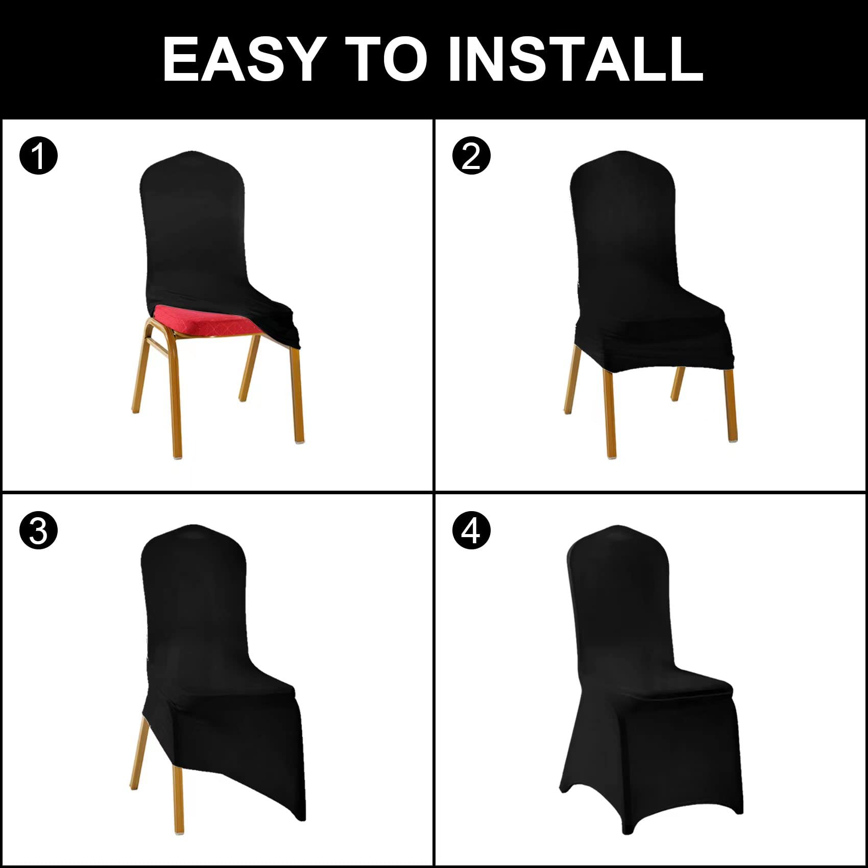 SuperO waterproof spandex chair cover appears wrinkle-resistant for a neat look.