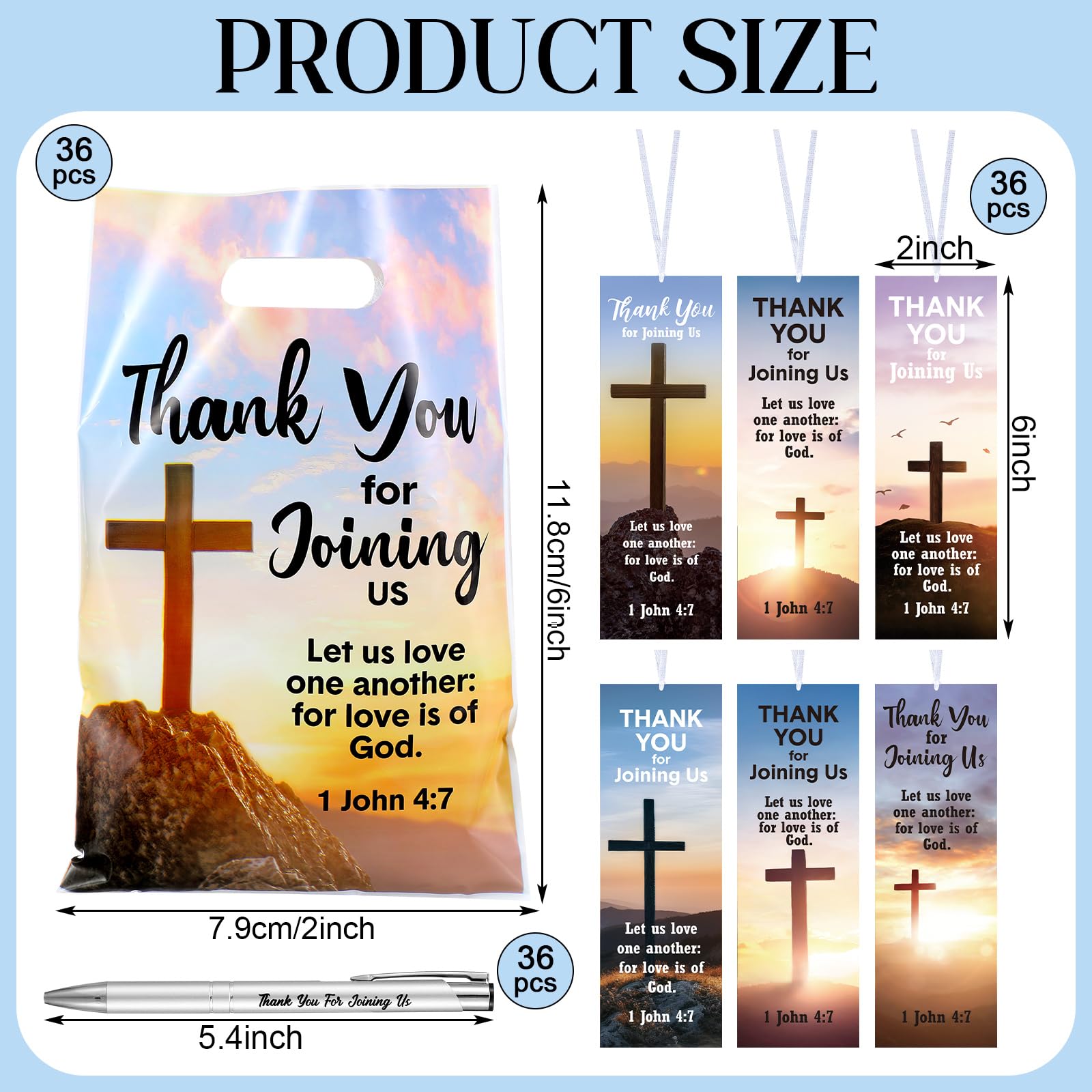 Supervitae church bookmarks featuring cross design for meaningful keepsakes during services