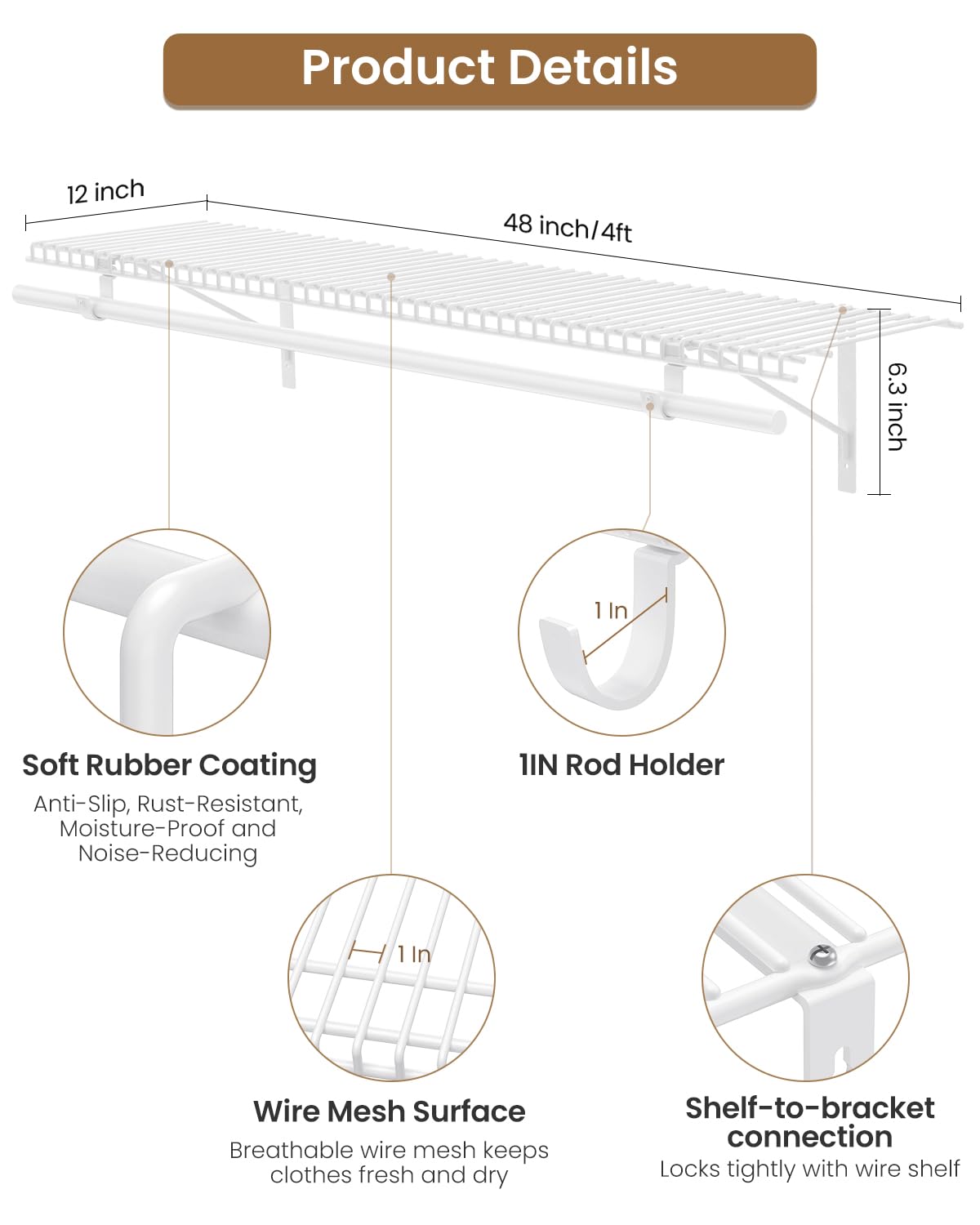 Supforce heavy-duty brackets ensure stability for heavy loads in any room