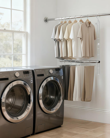 Supforce two-pack includes two rods for quick closet upgrades.