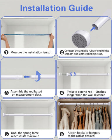 Supforce tension rod ideal for rentals and small spaces.