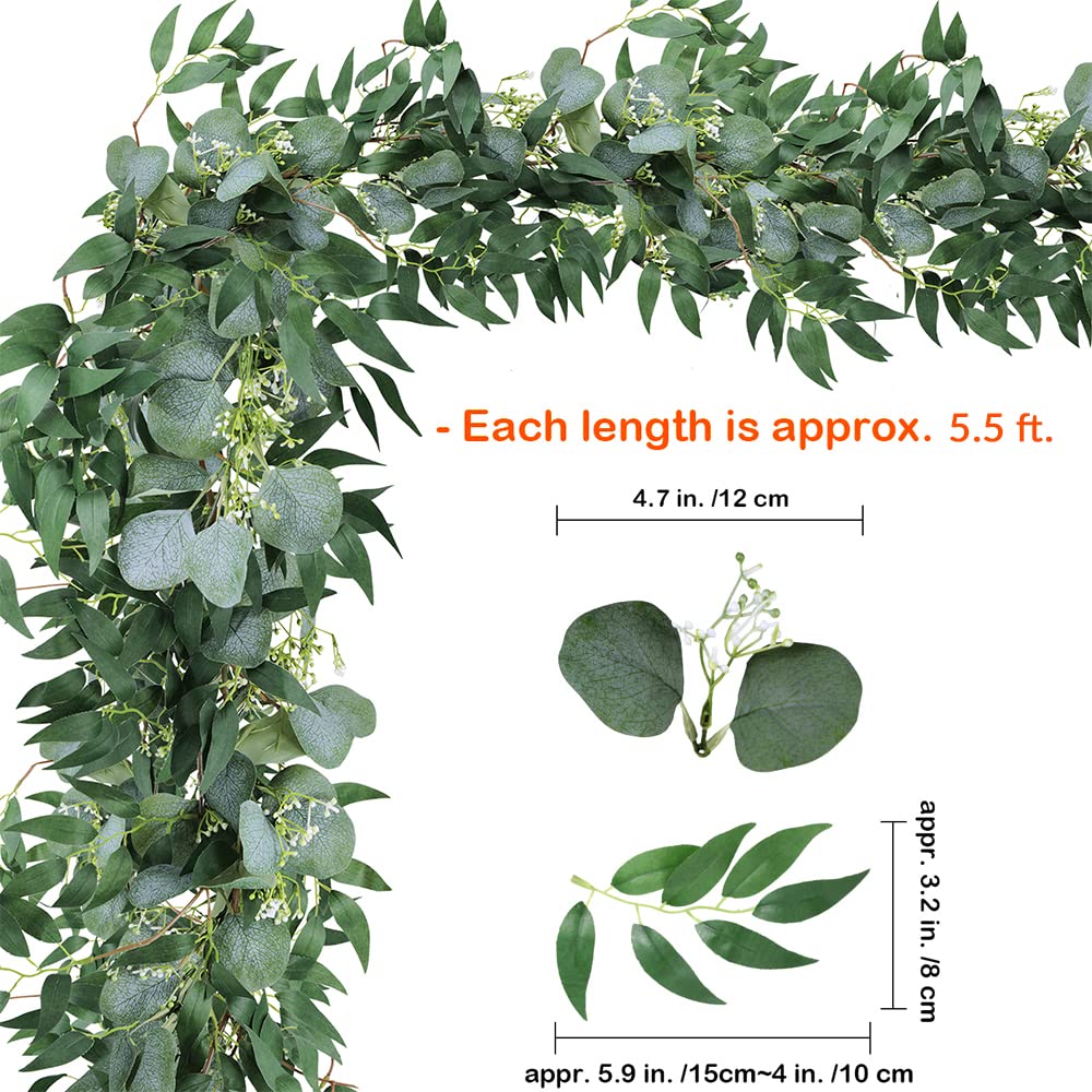 Supla eucalyptus willow garland table runner enhances festive dining.