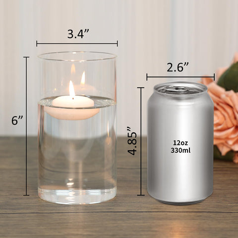 SUPMIND six-inch clear glass vase set for minimalist table displays.