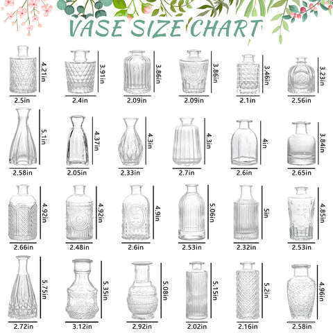 SUPMIND clear glass vases highlighting blossoms for weddings or home