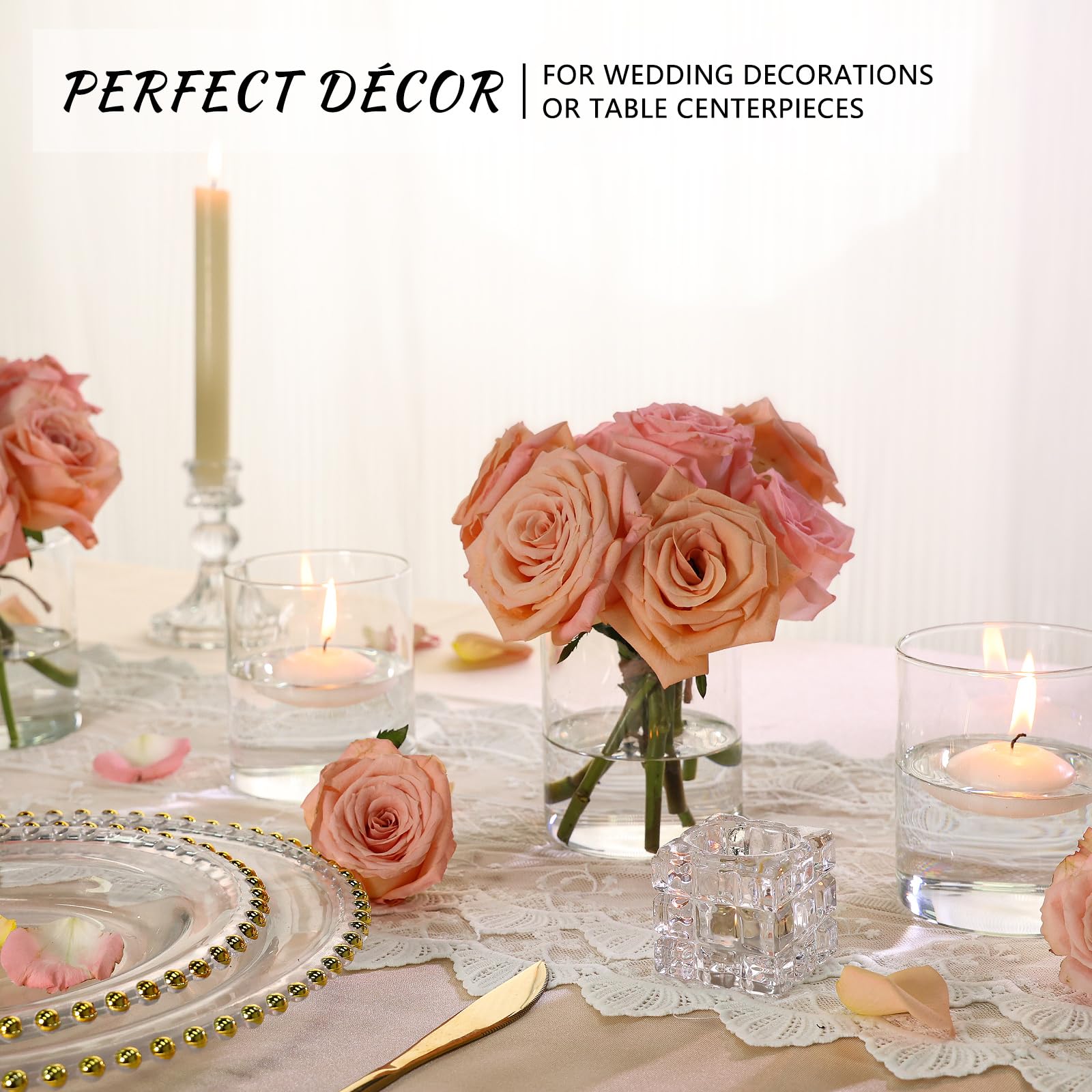 SUPMIND floating candle vases create soft glow for wedding and event lighting.