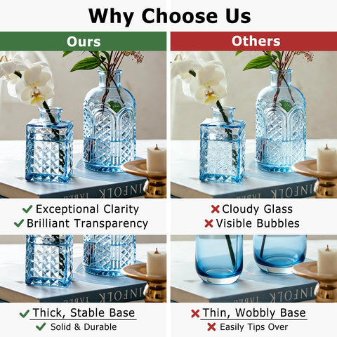 SUPMIND home decor blue glass vases elevate spaces