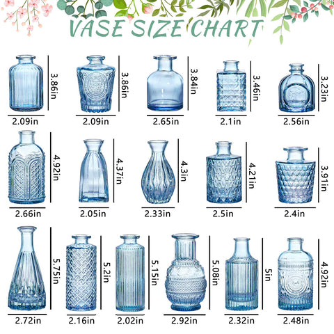 SUPMIND small blue flower vases perfect for dining table decor