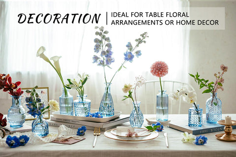 SUPMIND vintage etched glass bud vases add timeless charm