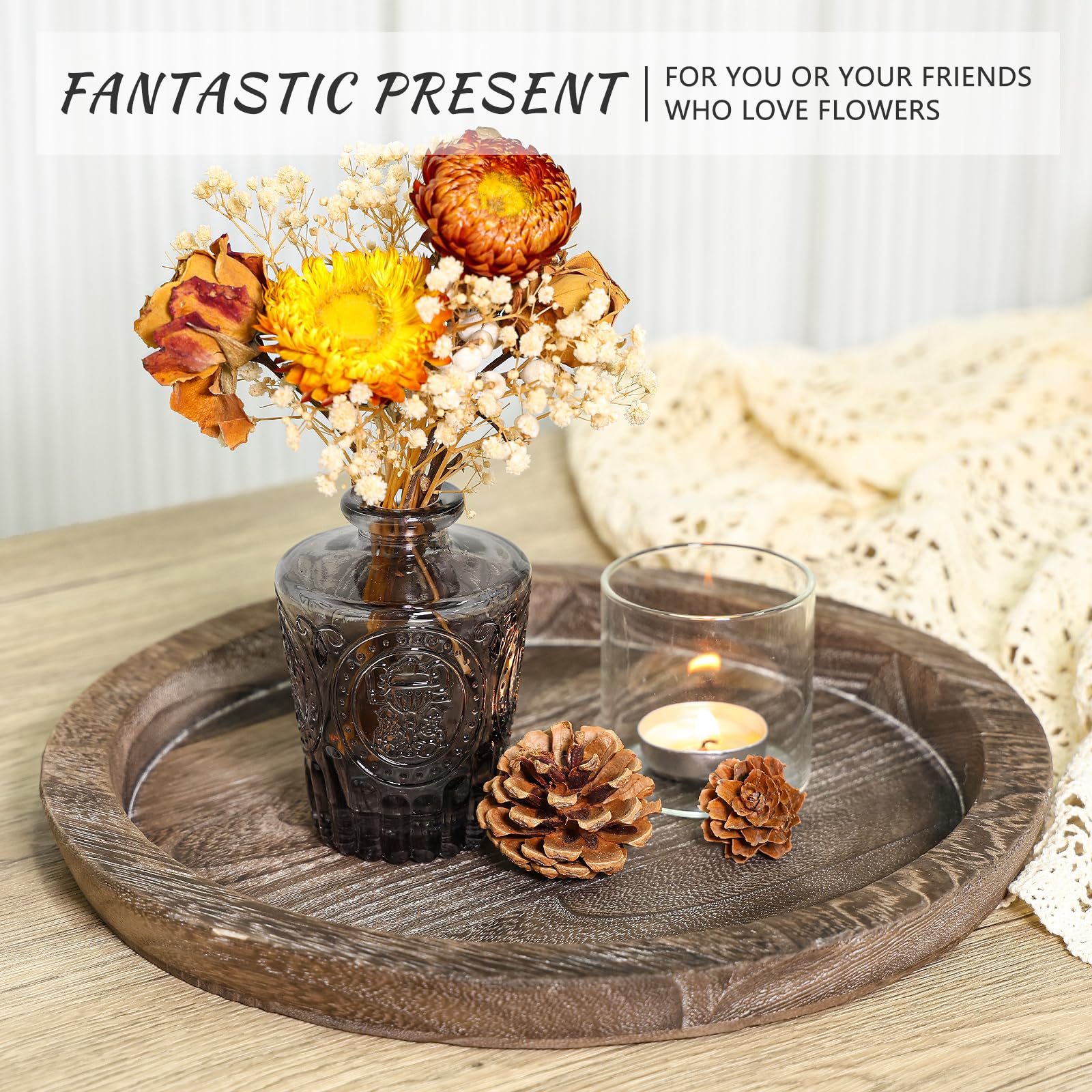 SUPMIND black glass bud vases perfect for wedding and home decor accents