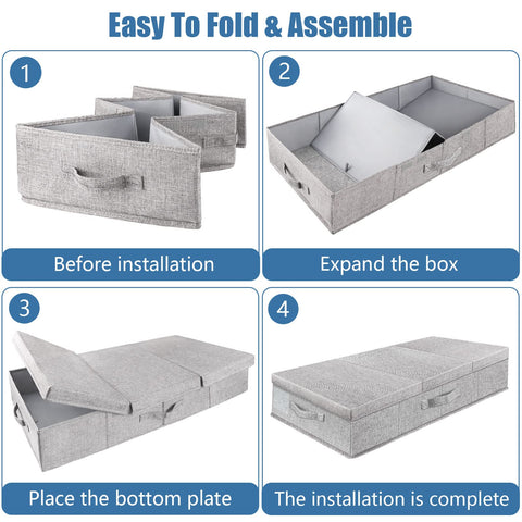 Supowin sturdy underbed bin with PP boards for lasting shape and strength.
