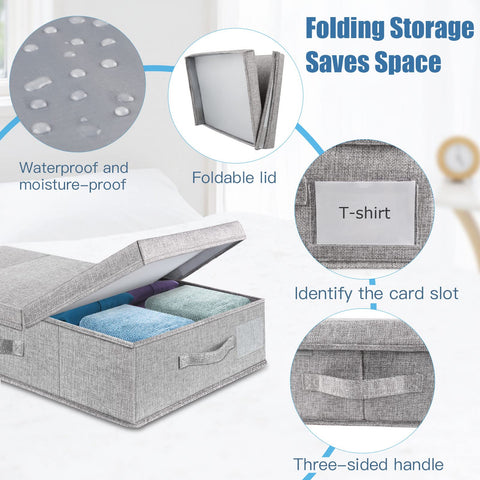 Supowin storage bin with transparent label pockets for quick identification.