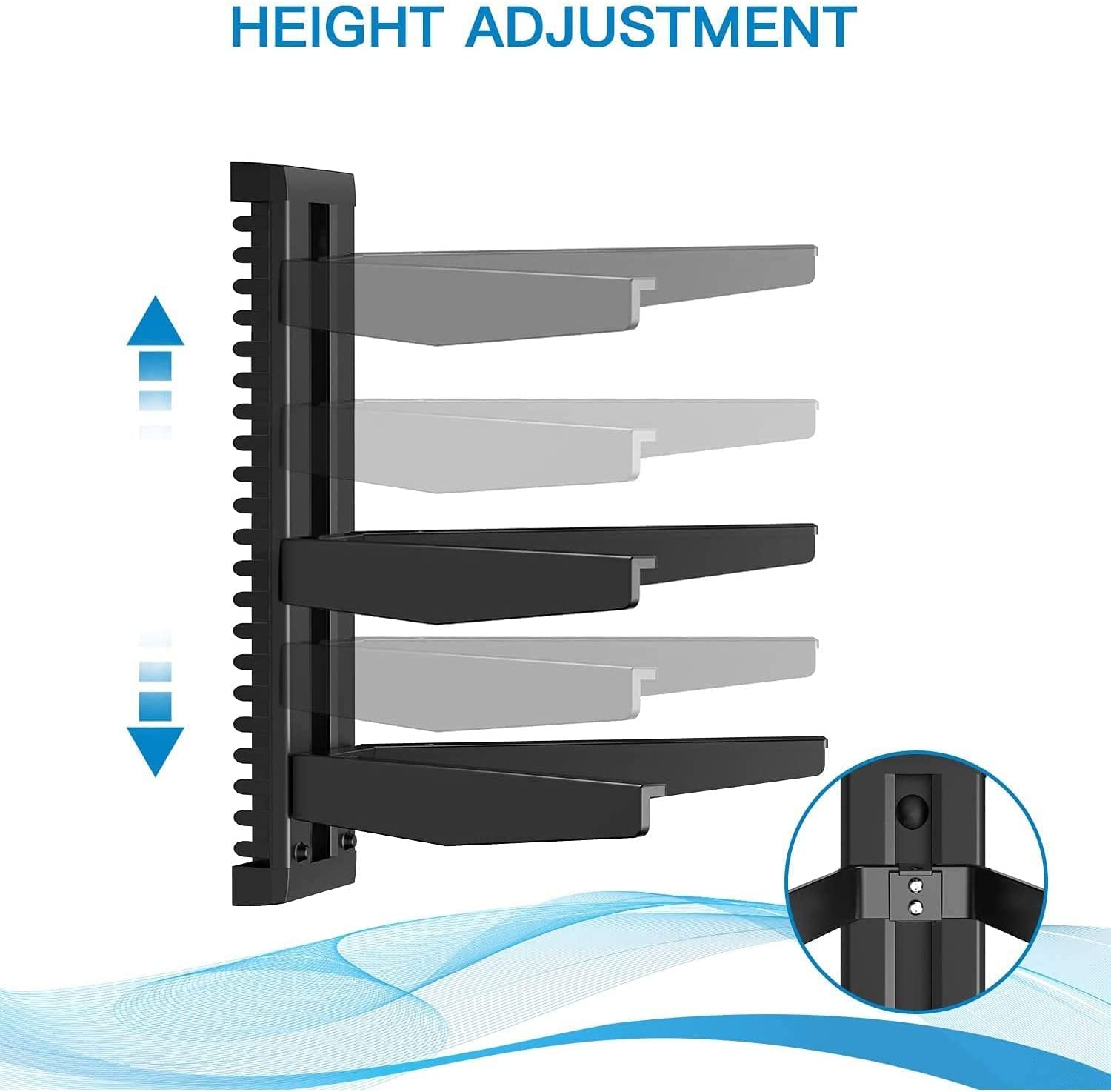 Suptek CS303 wall mount bracket on a living room wall