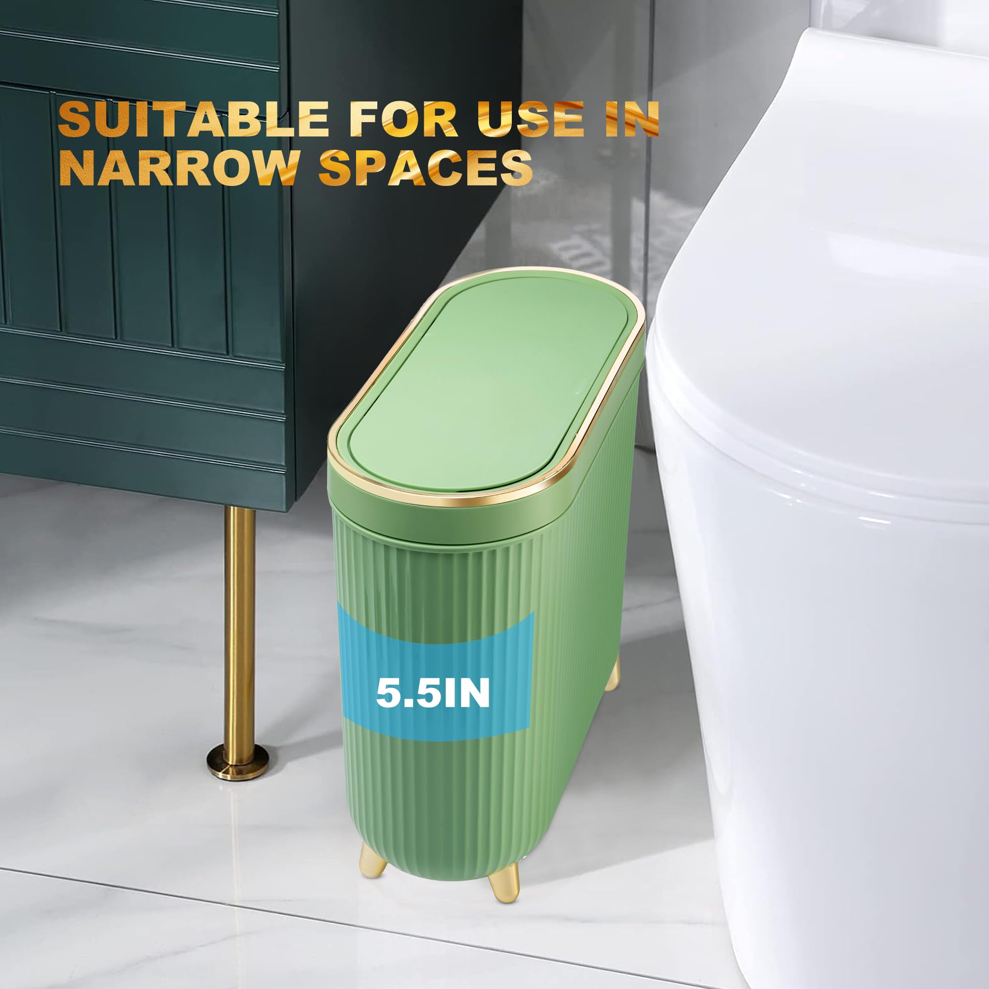 Supteron press-up lid function for quick one-handed disposal.