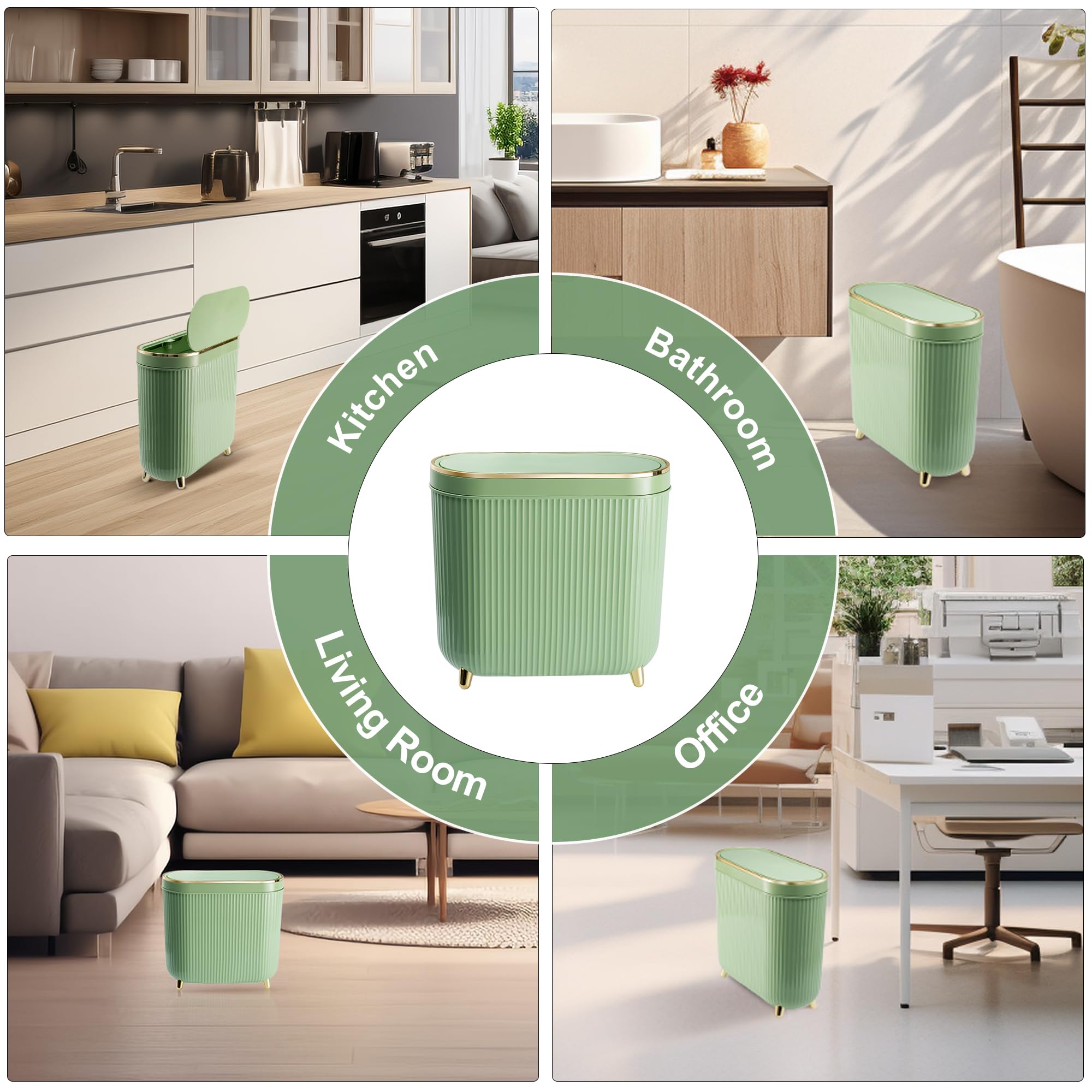 Supteron mint green bin blends with decor while staying practical.