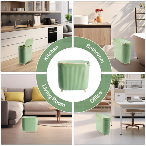 Supteron mint green bin blends with decor while staying practical.