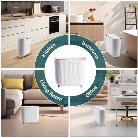 Supteron waterproof trash bin resists moisture on damp surfaces.