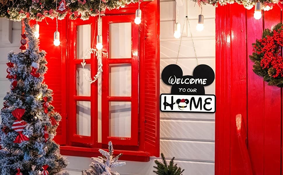 SUPYFD durable wooden sign with twine for easy hanging on doors or porches