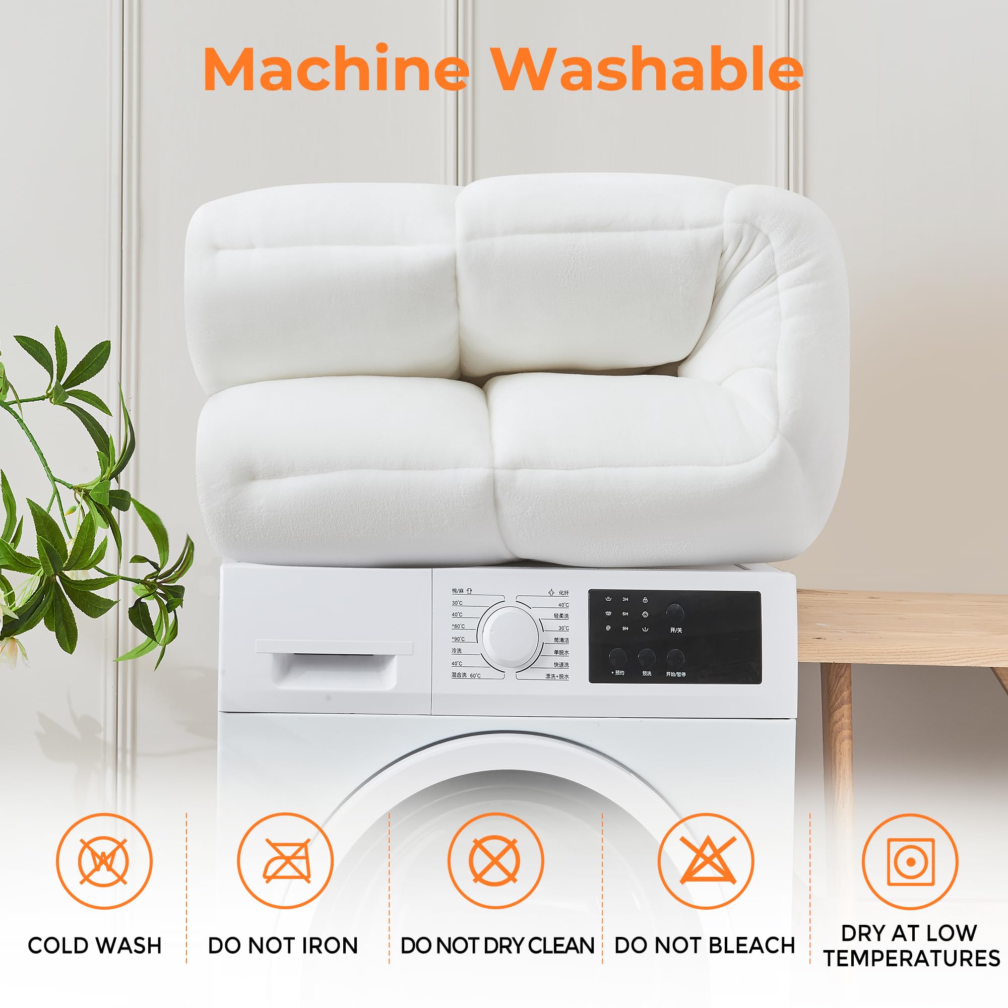 Surchic easy care guide machine wash cold and tumble dry low