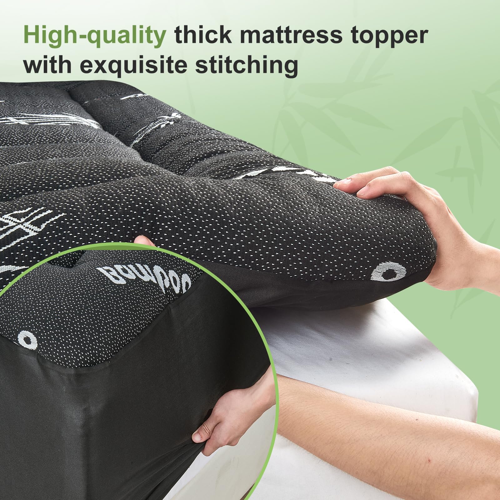 SurChic Queen Topper fits 8-21 inch mattresses for versatile use