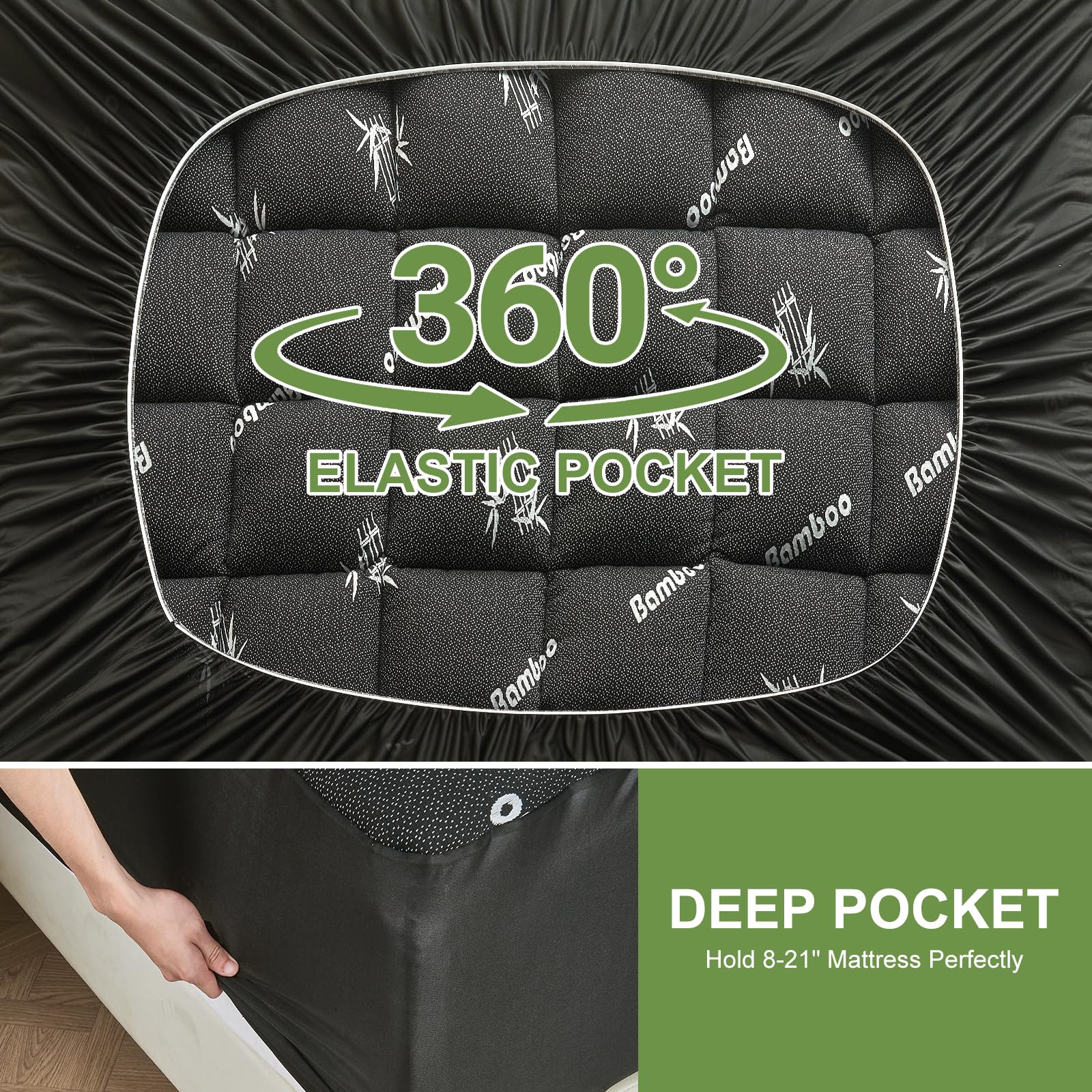 SurChic Queen Topper no-slip fit prevents corners from lifting