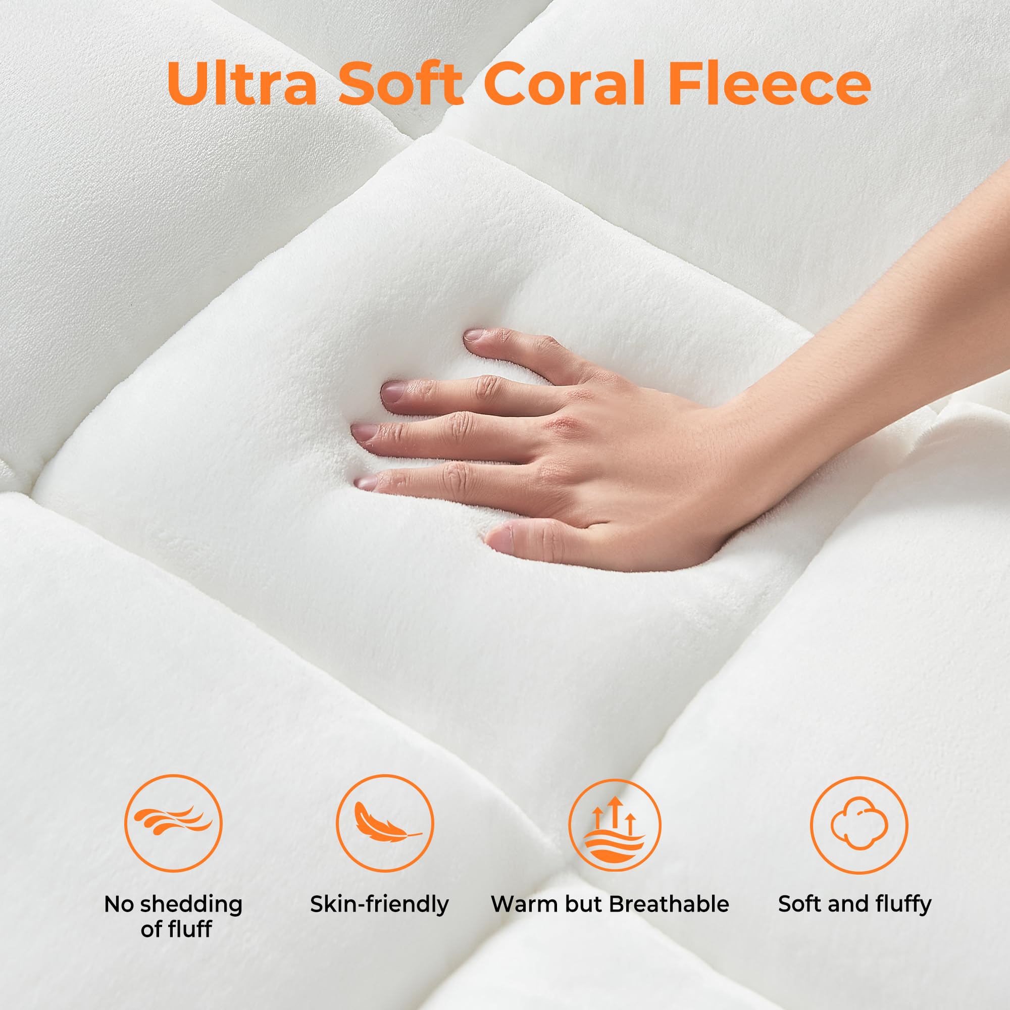 Surchic winter warmth from coral fleece creates a cozy bedroom retreat