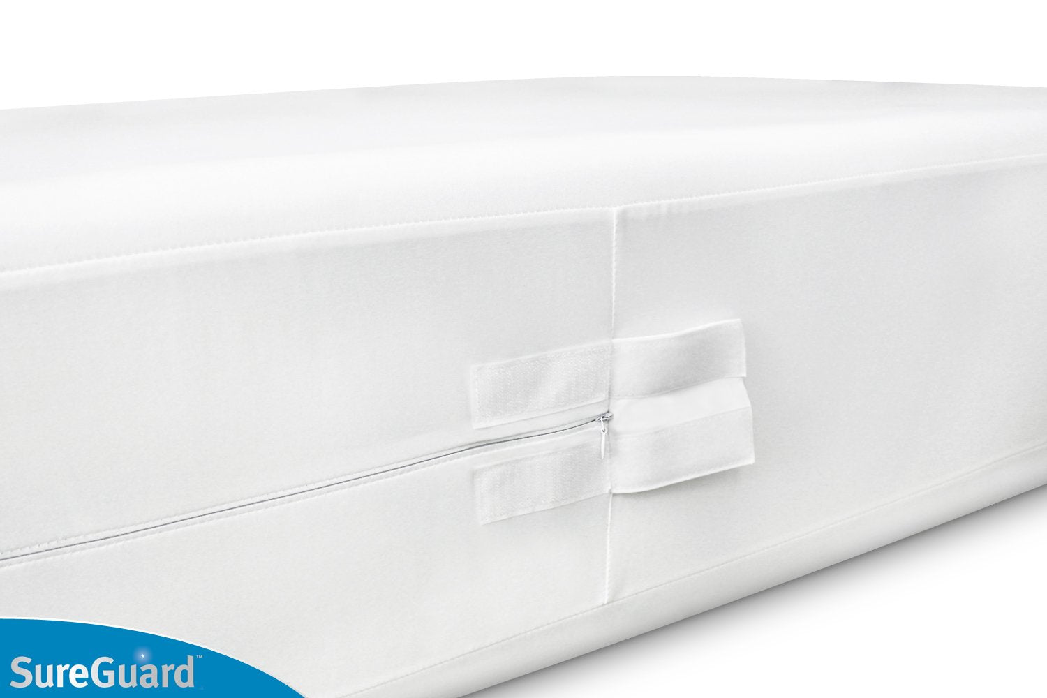 Soft stretch-knit surface hugs the box spring for quiet use.
