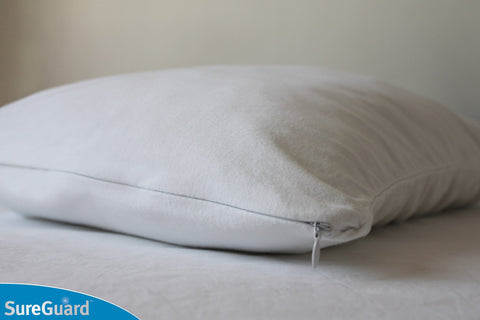 Close-up of SureGuard fabric showing soft cotton texture.