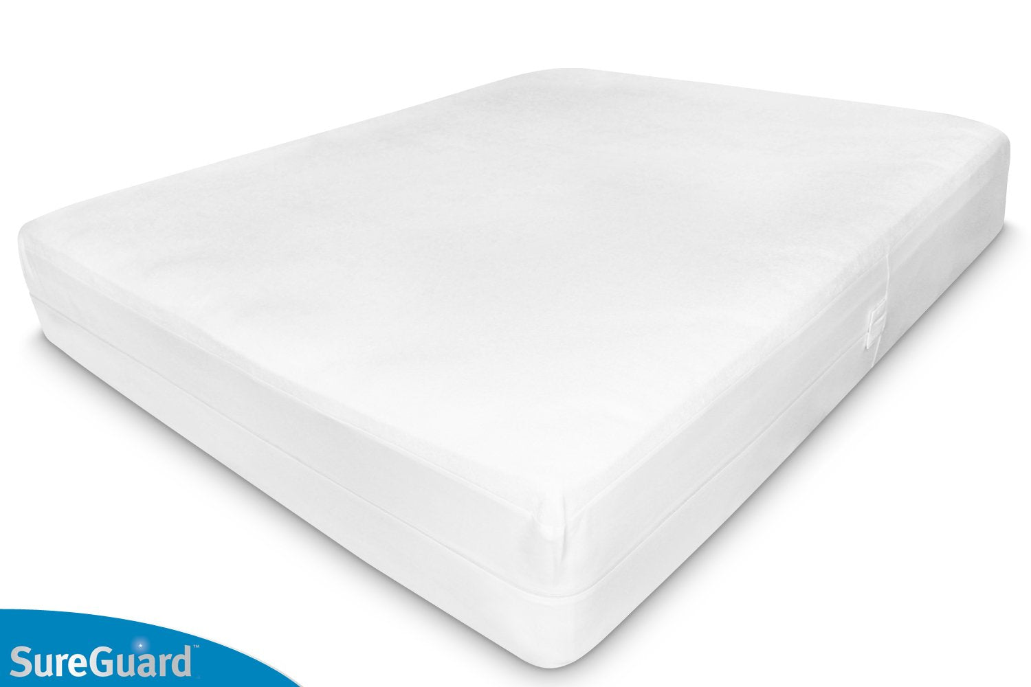 SureGuard queen encasement waterproof layer blocks spills and moisture.