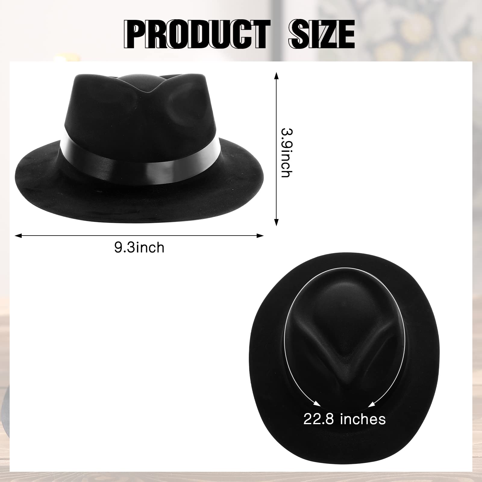 Sureio one-size gangster hat fits most adults for reliable wear.