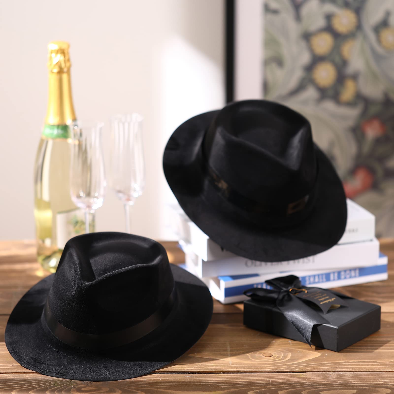 Sureio plastic gentleman hat collection is lightweight and durable for cosplay.
