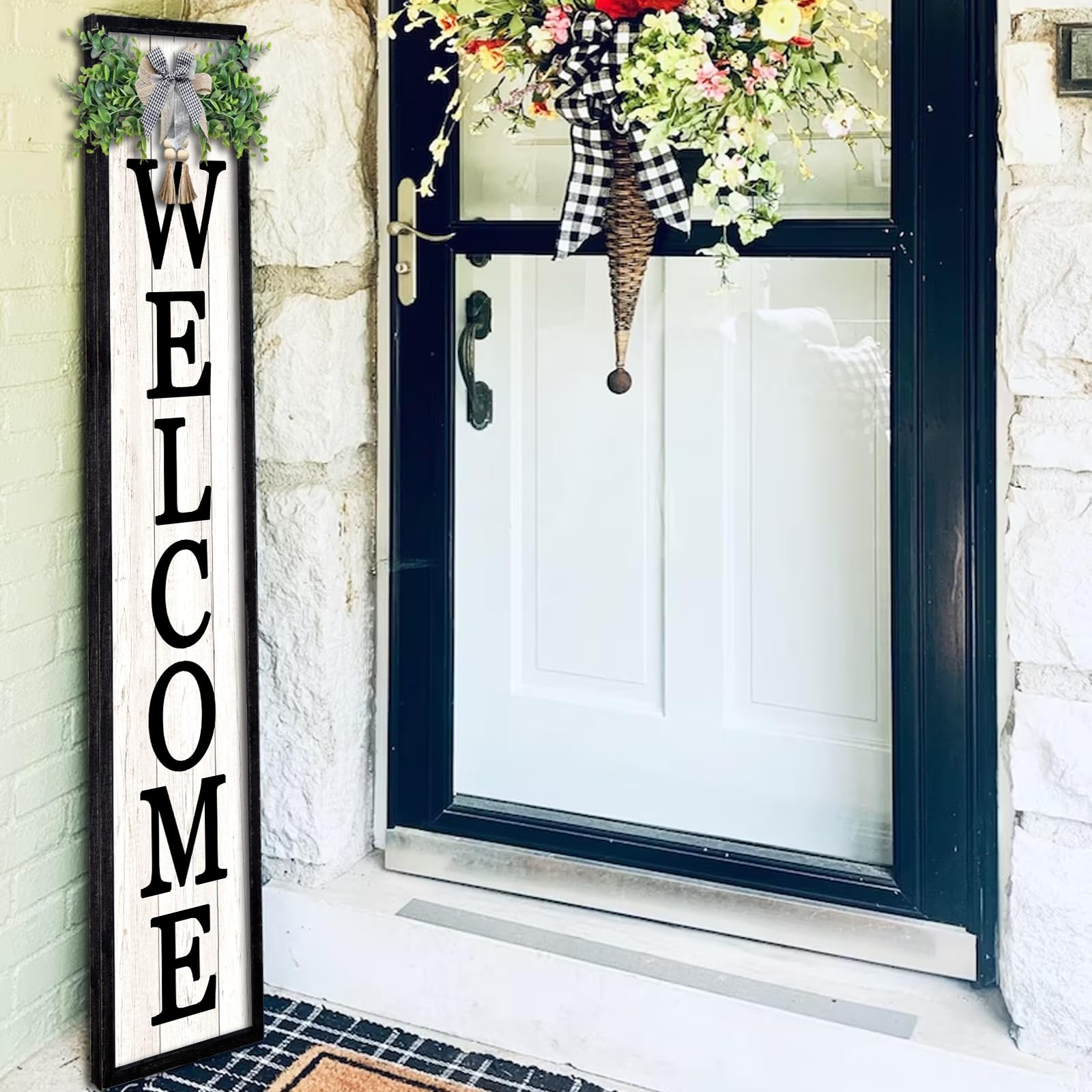 Surfapans front porch decor sign for year-round seasonal styling.