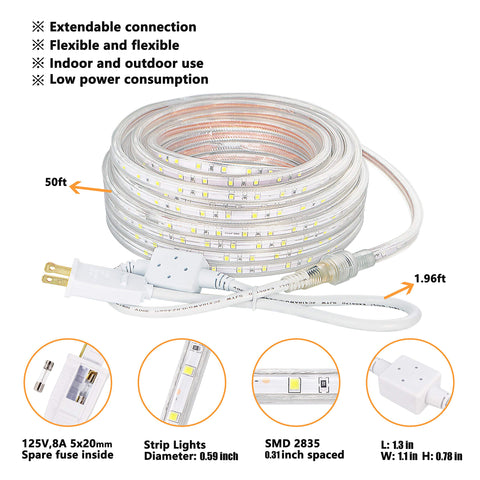 SURNIE flexible crystal rope light shaped for creative displays