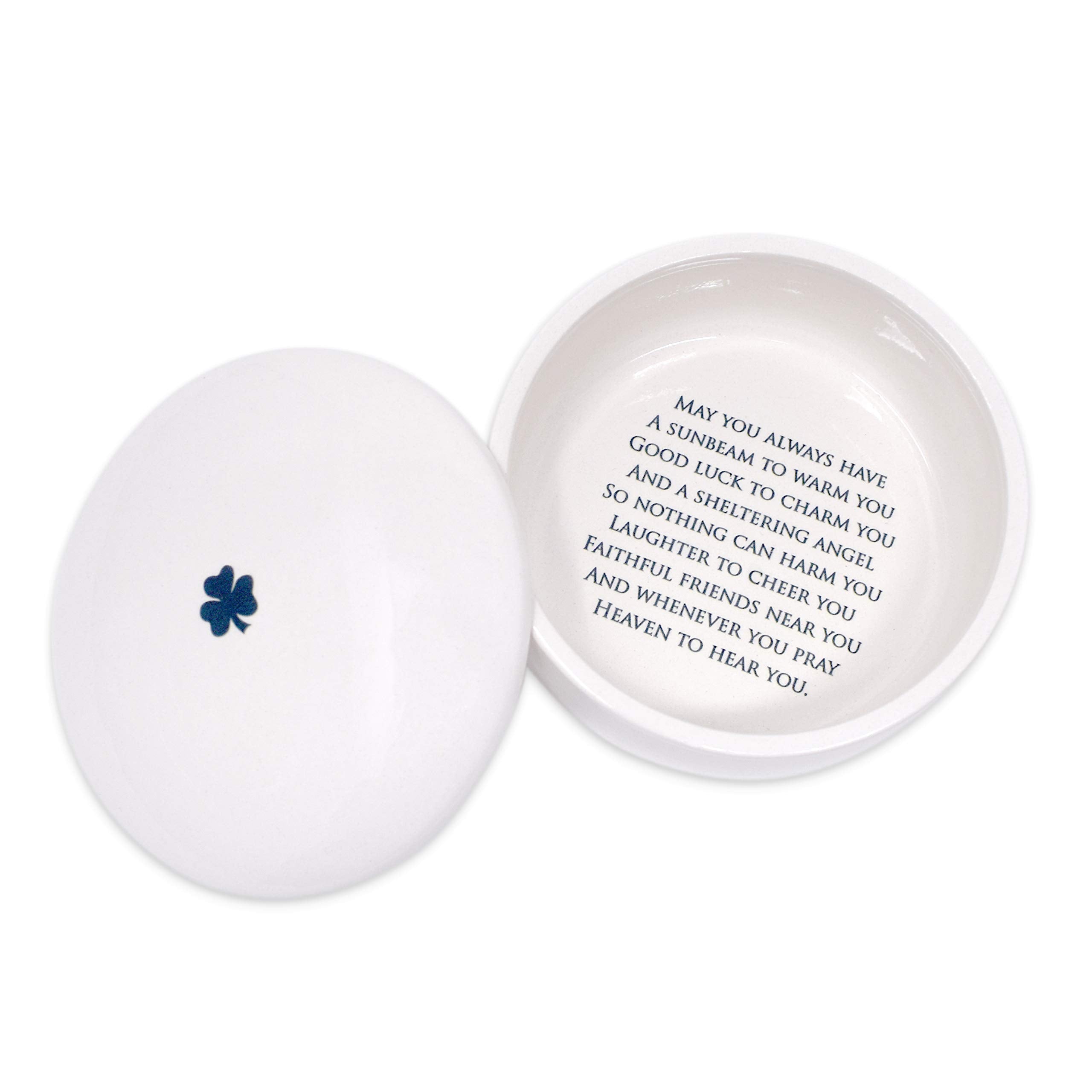 Susabella baptism gift round box showcasing inside blessing text