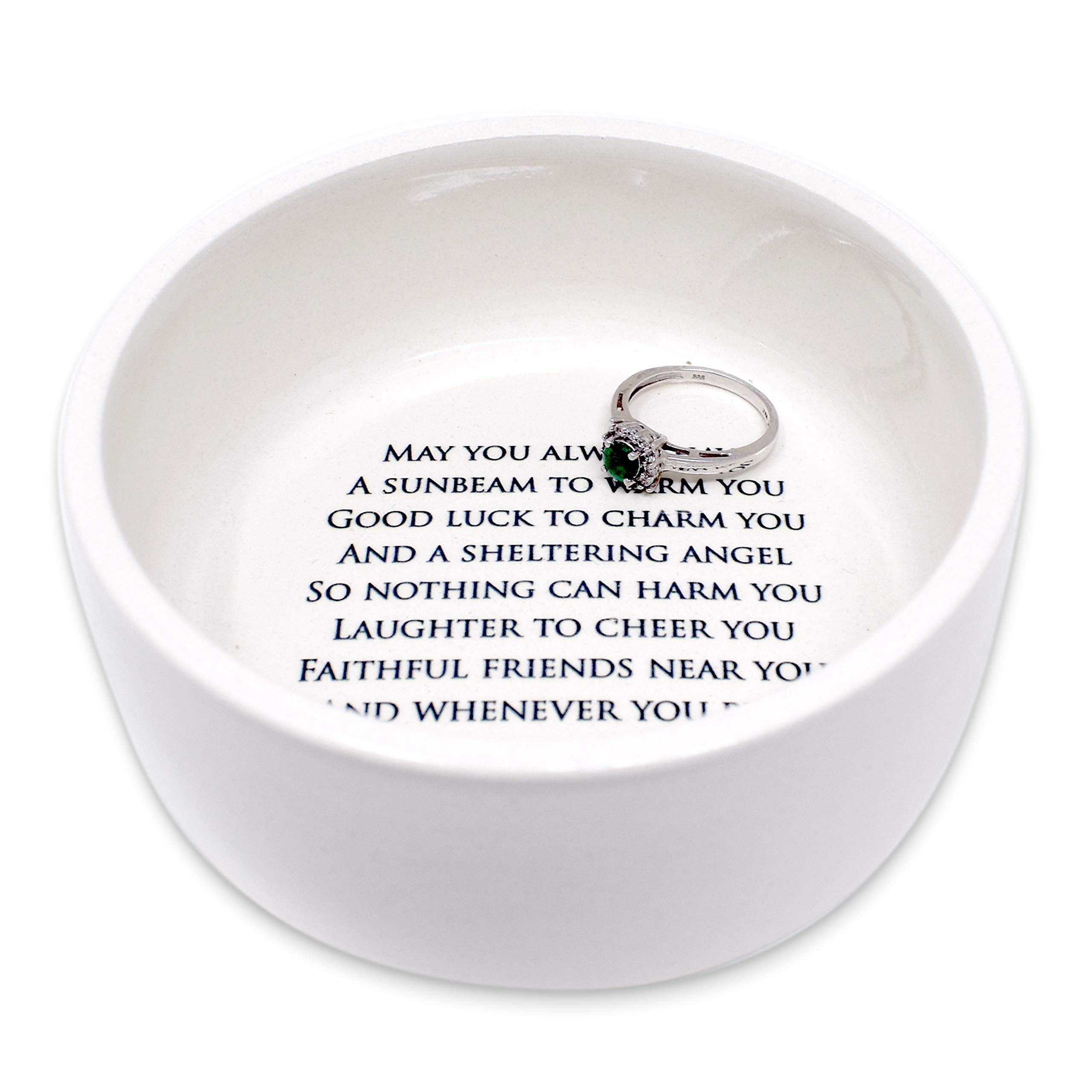 Susabella green shamrock design on lid signaling Irish blessing theme