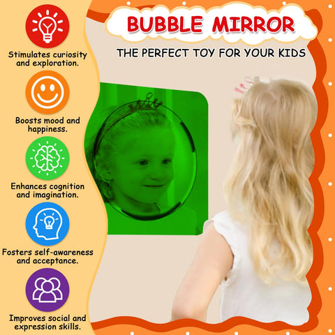 Suteng sensory bubble mirror yellow 10x10 brightens spaces and sparks curiosity.