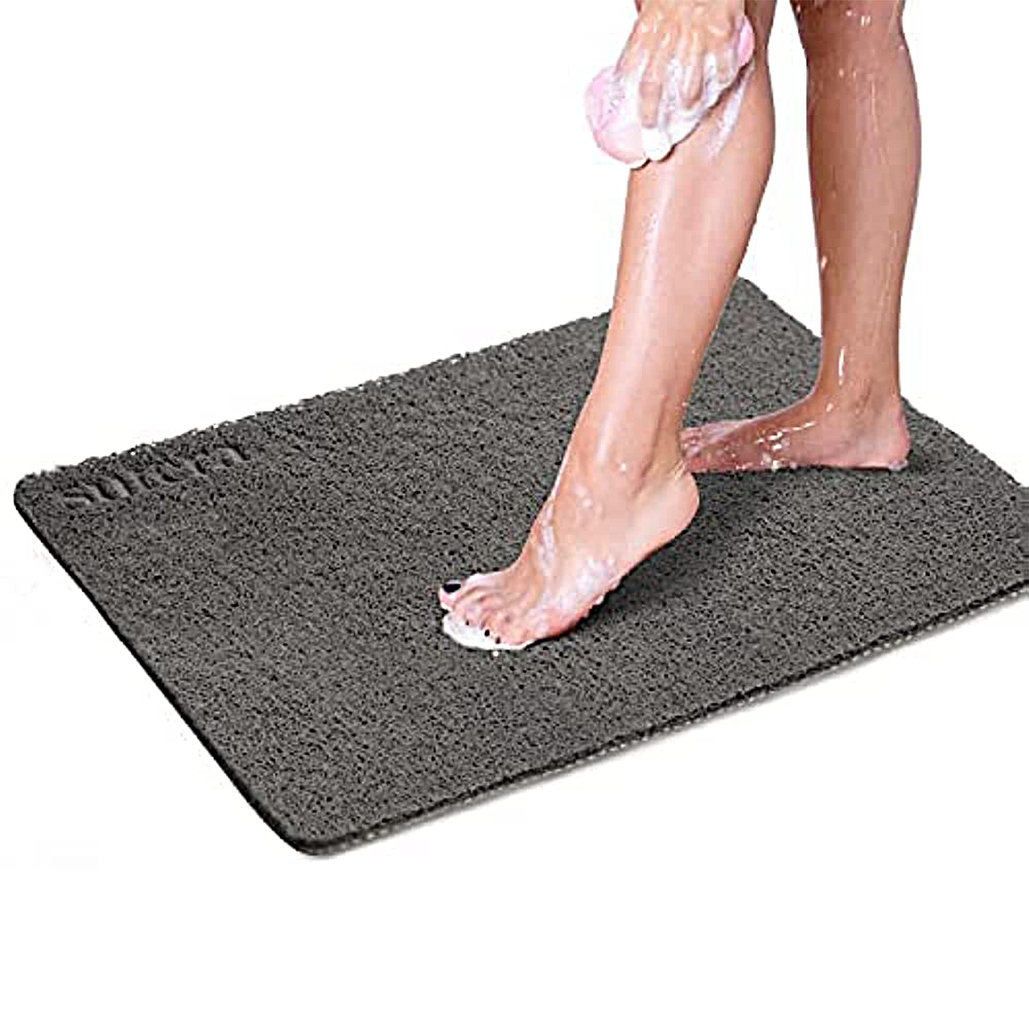 Sutera SlideGuard Bath Mat non-slip surface provides secure footing in the shower.